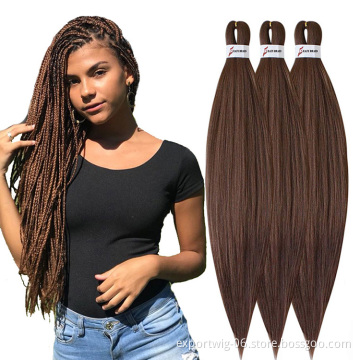 Pre Stretched Braiding Hair Box Braids Hair Extensions 26inch 90g Yaki Synthetic Fiber Private Label Ombre Color Easy Braid